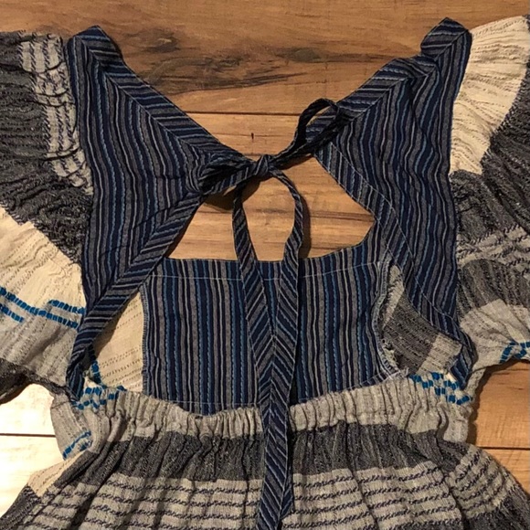 Free People Striped Puff Sleeve Min… - Picture 6 of 10